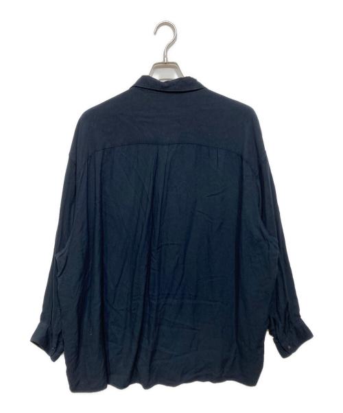 Graphpaper（グラフペーパー）Graphpaper (グラフペーパー) SIDOGRAS Twill Viscose Oversized Sleeping Shirt ネイビー サイズ:1の古着・服飾アイテム