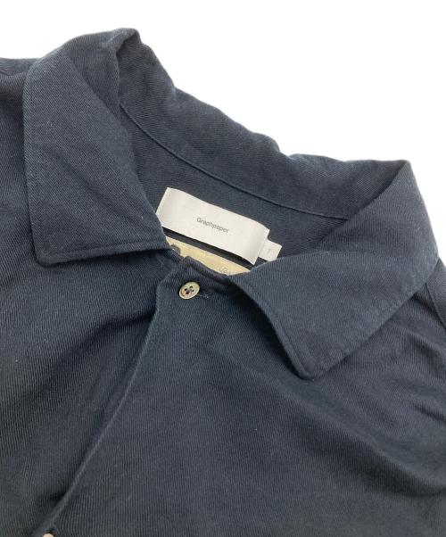 Graphpaper（グラフペーパー）Graphpaper (グラフペーパー) SIDOGRAS Twill Viscose Oversized Sleeping Shirt ネイビー サイズ:1の古着・服飾アイテム