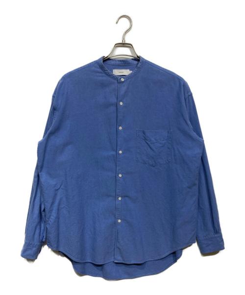 Graphpaper（グラフペーパー）Graphpaper (グラフペーパー) バンドカラーシャツ ブルー サイズ:2の古着・服飾アイテム