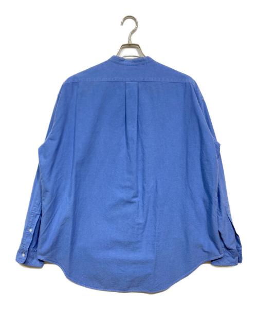 Graphpaper（グラフペーパー）Graphpaper (グラフペーパー) バンドカラーシャツ ブルー サイズ:2の古着・服飾アイテム