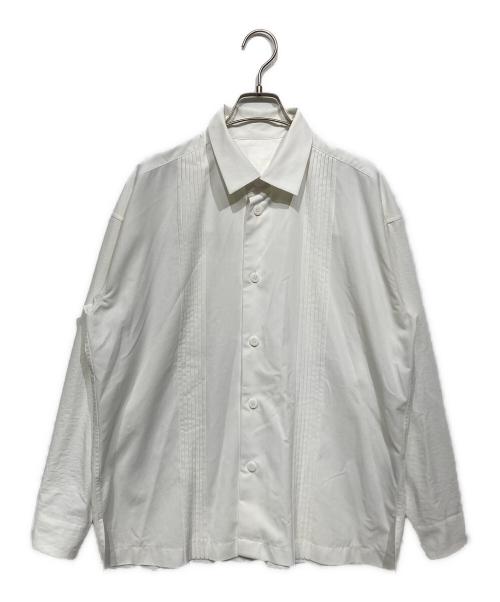 IM MEN（アイム メン）IM MEN (アイム メン) プリーツシャツ ホワイト サイズ:2の古着・服飾アイテム