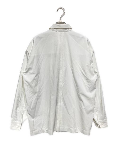 IM MEN（アイム メン）IM MEN (アイム メン) プリーツシャツ ホワイト サイズ:2の古着・服飾アイテム
