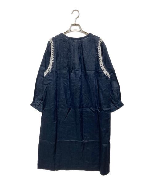 genten（ゲンテン）genten (ゲンテン) リネンワンピース ネイビー サイズ:40の古着・服飾アイテム