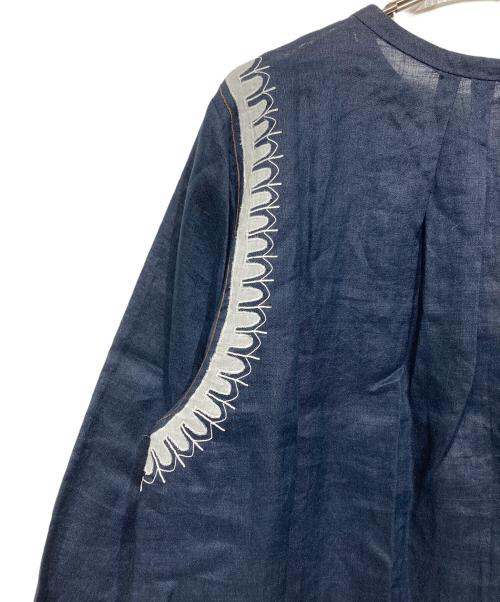 genten（ゲンテン）genten (ゲンテン) リネンワンピース ネイビー サイズ:40の古着・服飾アイテム