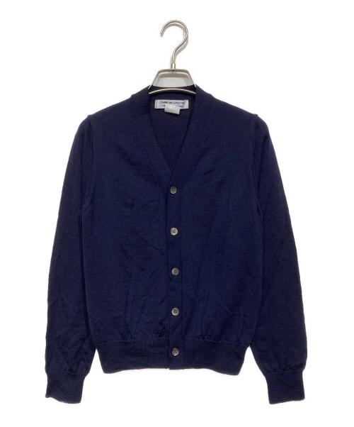 COMME des GARCONS COMME des GARCONS（コムデギャルソン コムデギャルソン）COMME des GARCONS COMME des GARCONS (コムデギャルソン コムデギャルソン) レイヤードデザインウールカーディガン ネイビー サイズ: Sの古着・服飾アイテム