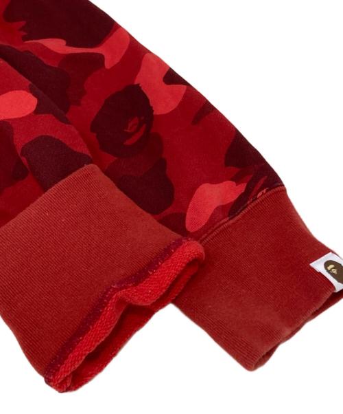 A BATHING APE（アベイシングエイプ）A BATHING APE (アベイシングエイプ) Color Camo Shark Full Zip Hoodie レッド サイズ:XLの古着・服飾アイテム