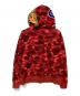 A BATHING APE (アベイシングエイプ) Color Camo Shark Full Zip Hoodie レッド サイズ:XL：28000円