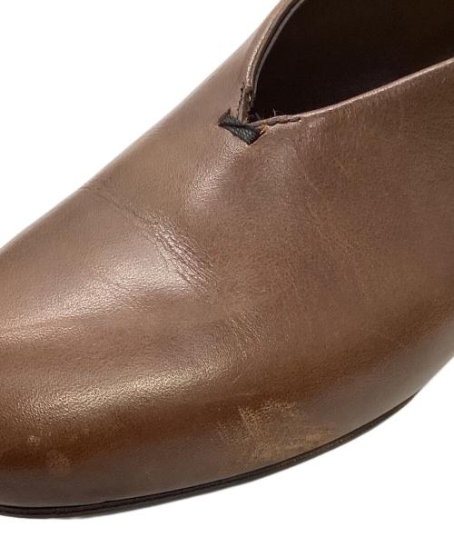LEMAIRE（ルメール）LEMAIRE (ルメール) レザーVカットフラットシューズ ブラウン サイズ:37の古着・服飾アイテム