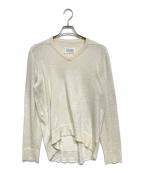 Martin Margiela14マルタンマルジェラ14）の古着「4ステッチ Vネックニット」｜ベージュ