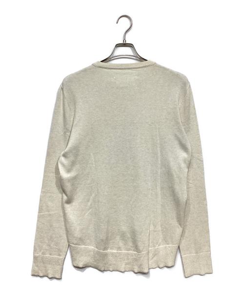 Martin Margiela14（マルタンマルジェラ14）Martin Margiela14 (マルタンマルジェラ14) 4ステッチ Vネックニット ベージュ サイズ:Mの古着・服飾アイテム