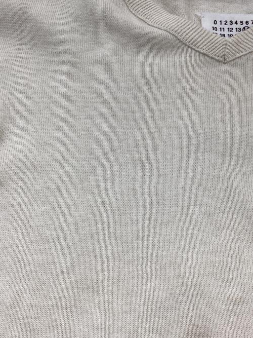 Martin Margiela14（マルタンマルジェラ14）Martin Margiela14 (マルタンマルジェラ14) 4ステッチ Vネックニット ベージュ サイズ:Mの古着・服飾アイテム