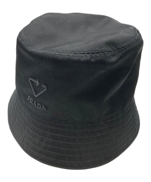 PRADA（プラダ）PRADA (プラダ) Re-Nylon バケットハット ブラック サイズ:Sの古着・服飾アイテム