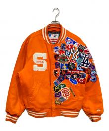 SUPREME×New Era×MLB（シュプリーム×ニューエラ×エムエルビー）の古着「Varsity Jacket」｜オレンジ