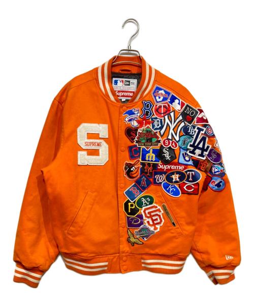 SUPREME（シュプリーム）SUPREME (シュプリーム) New Era (ニューエラ) MLB (エムエルビー) Varsity Jacket オレンジ サイズ:Mの古着・服飾アイテム