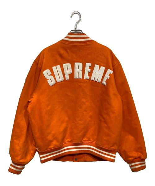 SUPREME（シュプリーム）SUPREME (シュプリーム) New Era (ニューエラ) MLB (エムエルビー) Varsity Jacket オレンジ サイズ:Mの古着・服飾アイテム