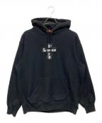 SUPREMEシュプリーム）の古着「Cross Box Logo Hooded Sweatshirt」｜ブラック