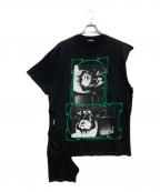 RAF SIMONSラフシモンズ）の古着「OPEN SIDE T SHIRT」｜ブラック