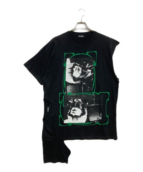 RAF SIMONS（ラフシモンズ）RAF SIMONS (ラフシモンズ) OPEN SIDE T SHIRT ブラック サイズ:Mの古着・服飾アイテム