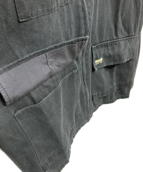 stussy（ステューシー）stussy (ステューシー) マルチポケットワークジャケット ブラック サイズ:Ｍの古着・服飾アイテム