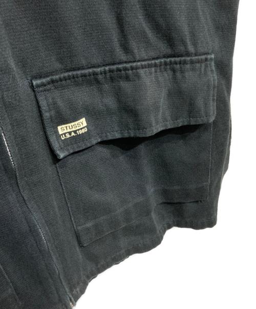 stussy（ステューシー）stussy (ステューシー) マルチポケットワークジャケット ブラック サイズ:Ｍの古着・服飾アイテム