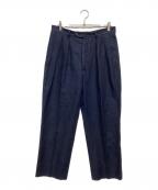 NEAT×BERNARD ZINSニート×ベルナール ザンス）の古着「2タックパンツ」｜ネイビー