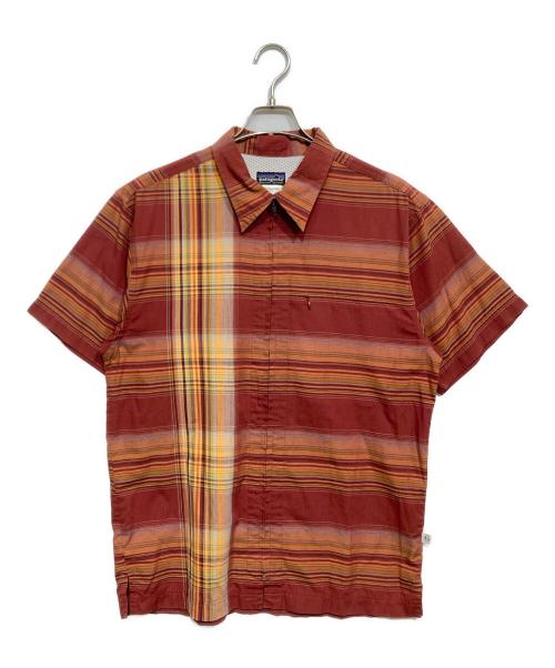 Patagonia（パタゴニア）Patagonia (パタゴニア) RHYTHM SIDEBURN SHIRT レッド サイズ:Mの古着・服飾アイテム