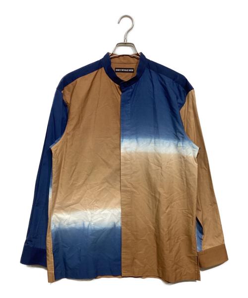 ISSEY MIYAKE MEN（イッセイミヤケメン）ISSEY MIYAKE MEN (イッセイミヤケメン) 手染め バンドカラー シャツ マルチカラー サイズ:4の古着・服飾アイテム
