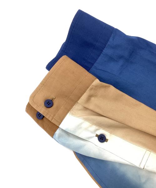 ISSEY MIYAKE MEN（イッセイミヤケメン）ISSEY MIYAKE MEN (イッセイミヤケメン) 手染め バンドカラー シャツ マルチカラー サイズ:4の古着・服飾アイテム