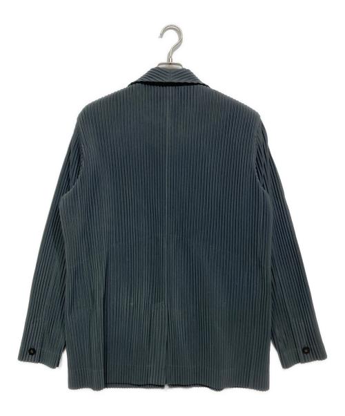 HOMME PLISSE ISSEY MIYAKE（オム プリッセ イッセイ ミヤケ）HOMME PLISSE ISSEY MIYAKE (オム プリッセ イッセイ ミヤケ) テーラードプリーツジャケット グレー サイズ:4の古着・服飾アイテム