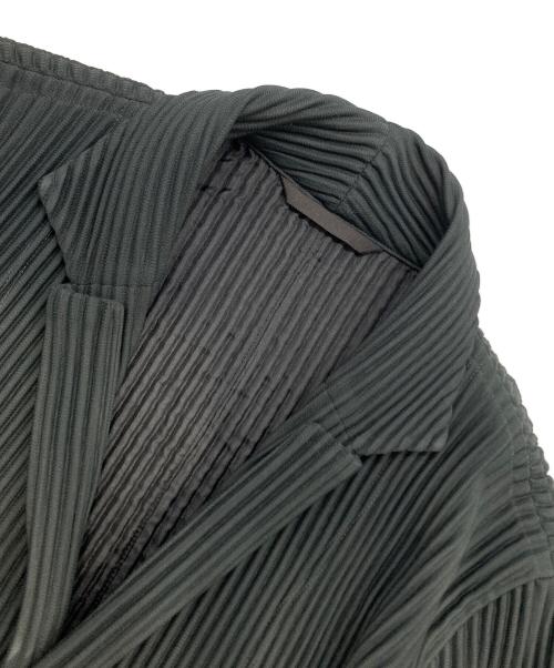 HOMME PLISSE ISSEY MIYAKE（オム プリッセ イッセイ ミヤケ）HOMME PLISSE ISSEY MIYAKE (オム プリッセ イッセイ ミヤケ) テーラードプリーツジャケット グレー サイズ:4の古着・服飾アイテム