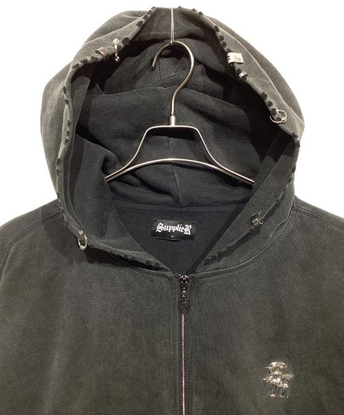SUPPLIER（サプライヤー）SUPPLIER (サプライヤー) ジップパーカー ブラック サイズ:Lの古着・服飾アイテム