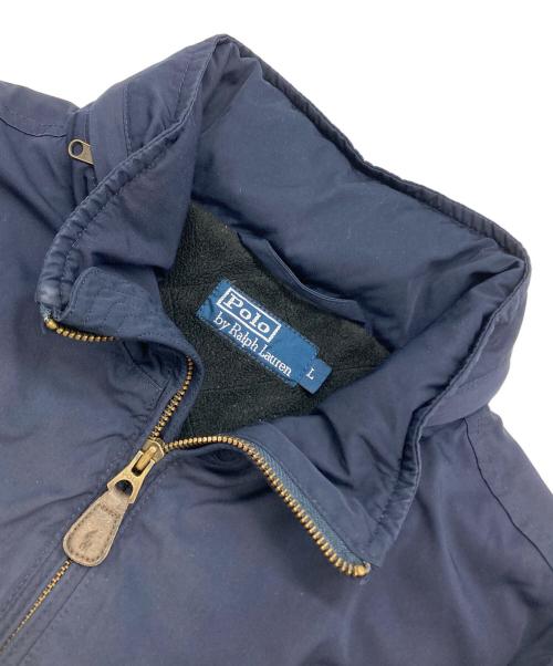 POLO RALPH LAUREN（ポロ・ラルフローレン）POLO RALPH LAUREN (ポロ・ラルフローレン) 裏フリース ジップブルゾン ネイビー サイズ:Lの古着・服飾アイテム