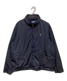POLO RALPH LAUREN（ポロ・ラルフローレン）の古着「パイピングナイロンジャケット」｜ネイビー