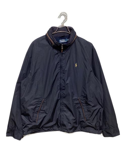 POLO RALPH LAUREN（ポロ・ラルフローレン）POLO RALPH LAUREN (ポロ・ラルフローレン) パイピングナイロンジャケット ネイビー サイズ:XLの古着・服飾アイテム