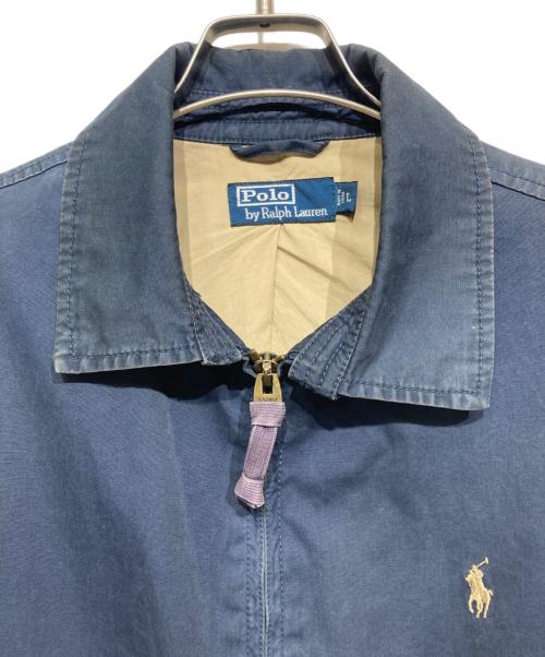 POLO RALPH LAUREN（ポロ・ラルフローレン）POLO RALPH LAUREN (ポロ・ラルフローレン) コットンジップブルゾン ネイビー サイズ:Lの古着・服飾アイテム
