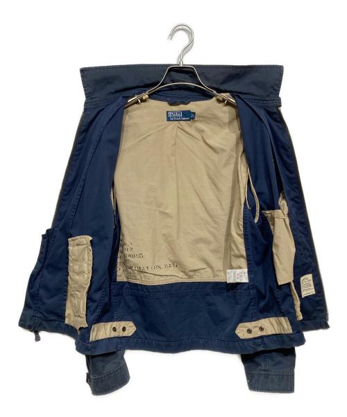 POLO RALPH LAUREN（ポロ・ラルフローレン）POLO RALPH LAUREN (ポロ・ラルフローレン) コットンジップブルゾン ネイビー サイズ:Lの古着・服飾アイテム