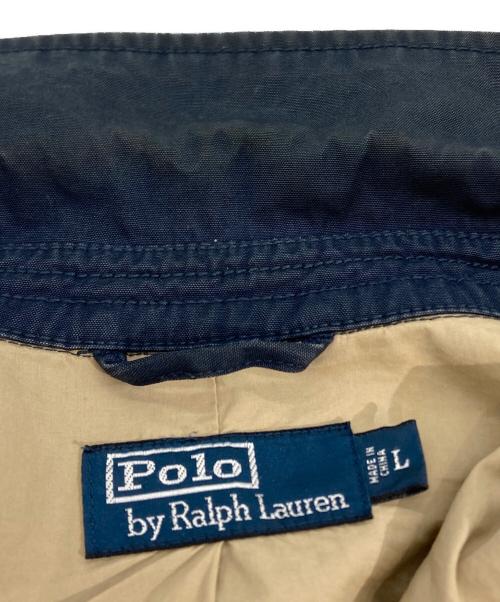 POLO RALPH LAUREN（ポロ・ラルフローレン）POLO RALPH LAUREN (ポロ・ラルフローレン) コットンジップブルゾン ネイビー サイズ:Lの古着・服飾アイテム