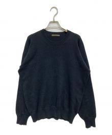 Y's for men（ワイズフォーメン）の古着「コットンクルーネックニット」｜ブラック