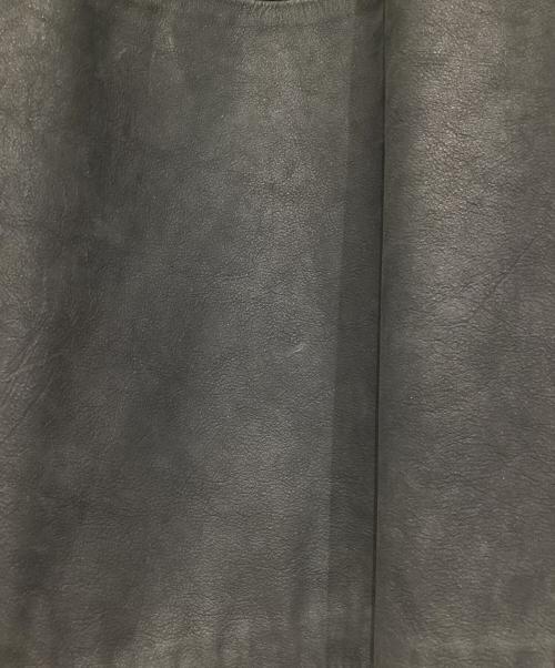 ISSEY MIYAKE（イッセイミヤケ）ISSEY MIYAKE (イッセイミヤケ) 比翼 カウレザージャケット ブラック サイズ:2の古着・服飾アイテム