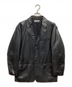 ISSEY MIYAKE MENイッセイミヤケメン）の古着「レザー3Bジャケット」｜ブラック