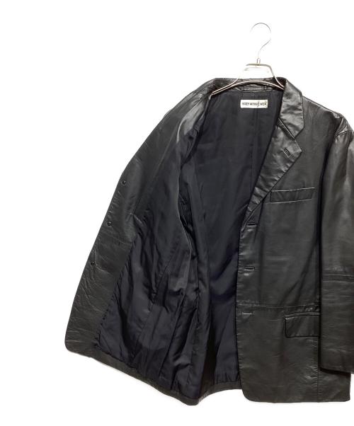 ISSEY MIYAKE MEN（イッセイミヤケメン）ISSEY MIYAKE MEN (イッセイミヤケメン) レザー3Bジャケット ブラック サイズ:2の古着・服飾アイテム