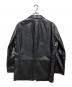 ISSEY MIYAKE MEN (イッセイミヤケメン) レザー3Bジャケット ブラック サイズ:2：30000円