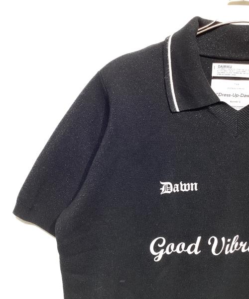 DAIRIKU（ダイリク）DAIRIKU (ダイリク) Lame Soccer Uniform Knit Pullover ブラック サイズ:Mの古着・服飾アイテム