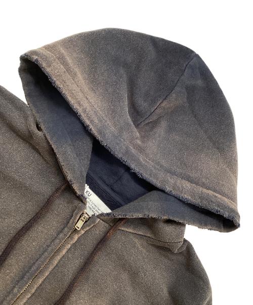 DAIRIKU（ダイリク）DAIRIKU (ダイリク) Water-Proof Vintage Hoodie ブラウン×ネイビー サイズ:Mの古着・服飾アイテム