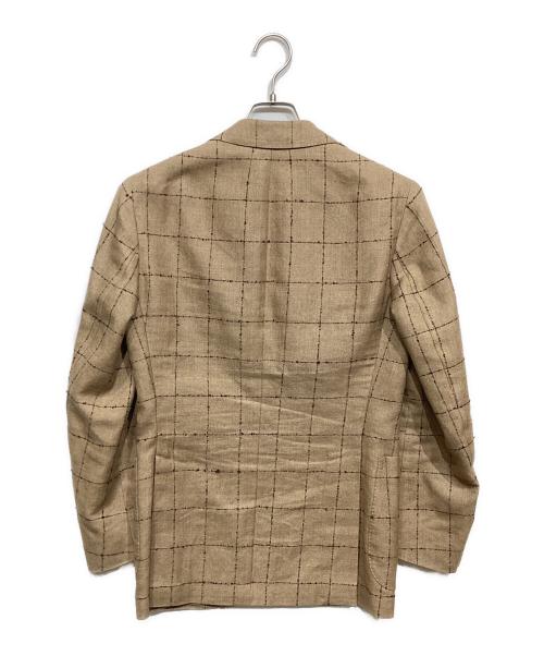 De Petrillo（デペトリロ）De Petrillo (デペトリロ) ウールリネンテーラードジャケット ベージュ サイズ:42の古着・服飾アイテム
