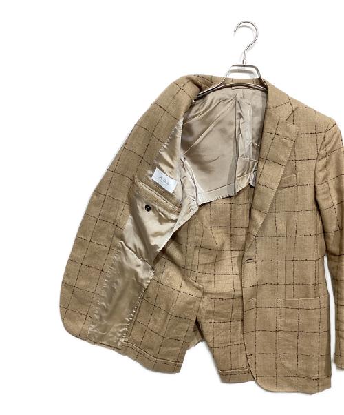 De Petrillo（デペトリロ）De Petrillo (デペトリロ) ウールリネンテーラードジャケット ベージュ サイズ:42の古着・服飾アイテム