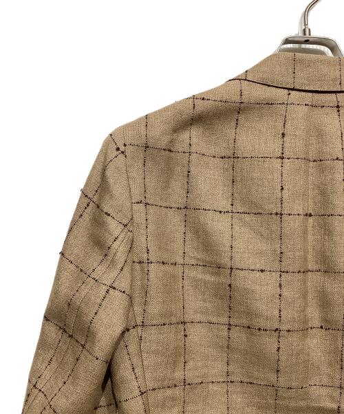 De Petrillo（デペトリロ）De Petrillo (デペトリロ) ウールリネンテーラードジャケット ベージュ サイズ:42の古着・服飾アイテム