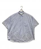 Graphpaperグラフペーパー）の古着「SIDOGRAS S/S Oversized Regular Collar Shirt」｜ブルー