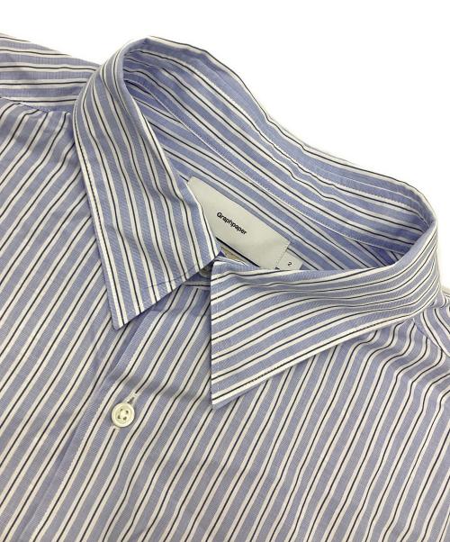 Graphpaper（グラフペーパー）Graphpaper (グラフペーパー) SIDOGRAS S/S Oversized Regular Collar Shirt ブルー サイズ:2の古着・服飾アイテム