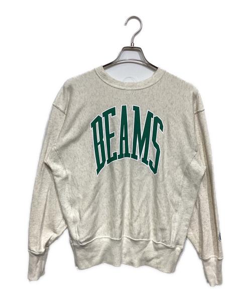 Champion（チャンピオン）Champion (チャンピオン) BEAMS (ビームス) プリントスウェット ベージュ サイズ:Sの古着・服飾アイテム